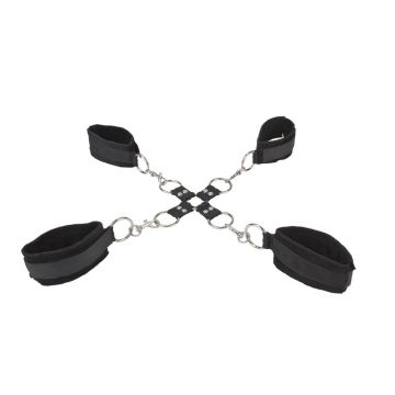 Ouch! Velcro Hand- & Enkelboeien Set Zwart