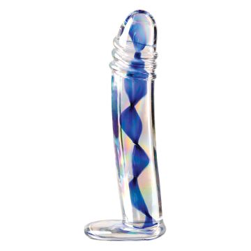 Icicles No. 9 Glazen Dildo Transparant met Blauw