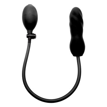 Ouch! Inflatable Silicone Twist Dildo Zwart