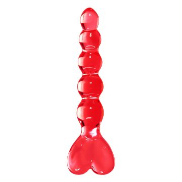 Icicles No. 32 Glazen Dildo Rood