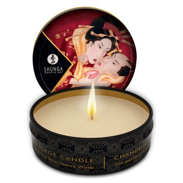 Shunga Candle Strawberry Romance Massage Kaars 30 ml.