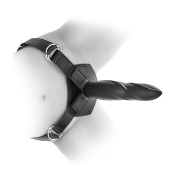 Fetish Silicone Spiral Strap-on Zwart