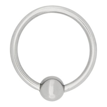 Steel Acorn Ring 32 MM Zilver
