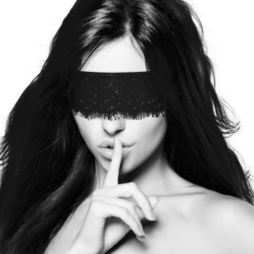 Ouch! Mystère Lace Masker Zwart