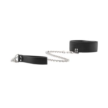Ouch! Reversible Collar With Leash Halsband Zwart