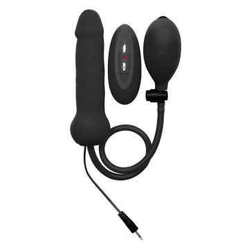 Ouch! Inflatable Vibrating Silicone Vibrator Zwart