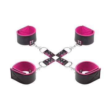 Ouch! Reversible Hogtie Boeien Set Roze