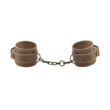 Ouch! Leren Handboeien Bruin