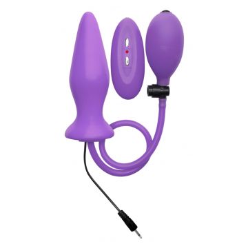 Ouch! Inflatable Vibrating Silicone Vibrator Paars