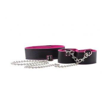 Ouch! Reversible Hals en Handboeien Roze