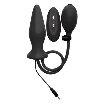 Ouch! Inflatable Vibrating Silicone Vibrator Zwart