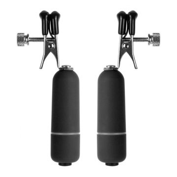 Ouch! Vibrating Nipple Clamps Tepelklemmen Zwart
