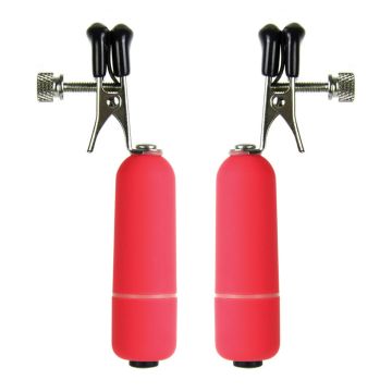 Ouch! Vibrating Nipple Clamps Tepelklemmen Rood