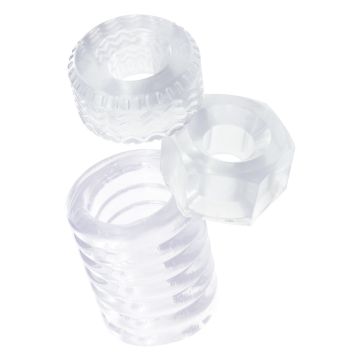 Power Cock Tools Cockring Set Transparant