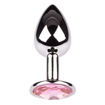 Plug It Strass Buttplug Small Zilver/Roze