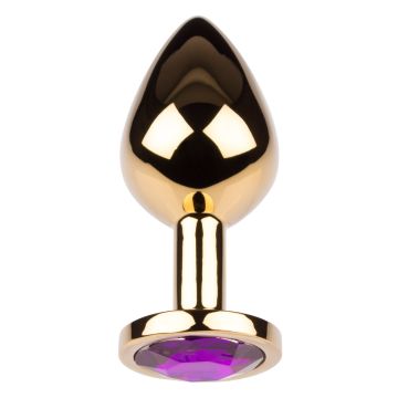 Plug It Strass Buttplug Medium Goud/Paars