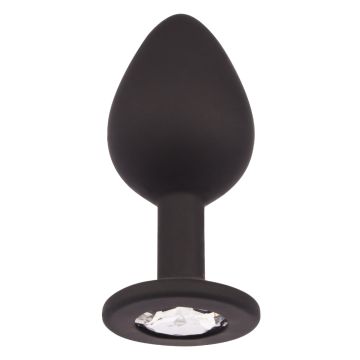 Plug It Strass Buttplug Medium Zwart/Zilver