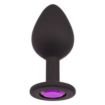 Plug It Strass Buttplug Medium Zwart/Paars
