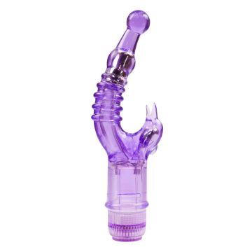 Crystal Naughty Dolphin Vibrator Paars