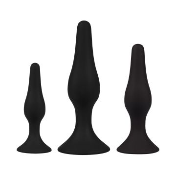 Plug It Silicone Buttplug Set Zwart