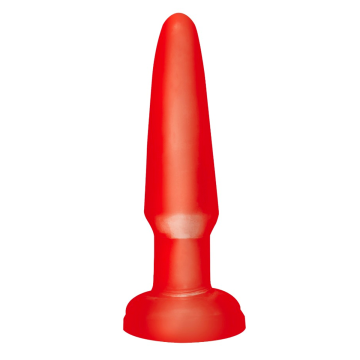 Basix Rubber Works Beginner's Buttplug Rood