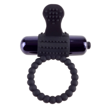 C-Ringz Vibrating Silicone Super Ring Cockring Zwart