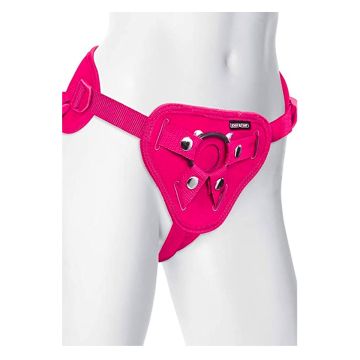 Doc Johnson Vac-U-Lock Supreme Harness Plug Strap-On Roze