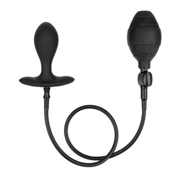 CalExotics Weighted Silicone Inflatable Buttplug Zwart