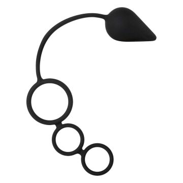 Adam & Eve Cock & Ball Anal Teaser Buttplug & Cockring Zwart