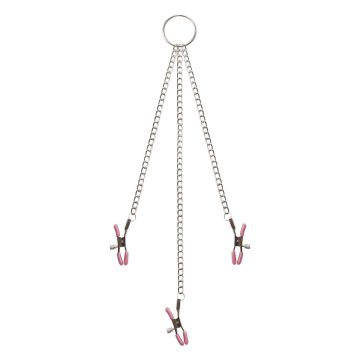Adam & Eve Chain Me Up Tepelklemmen Zilver