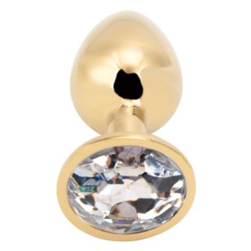 Seamless Anal Butt Plug Large Goud/Wit