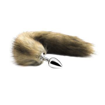 Anal Plug Fox Tail Small Zilver