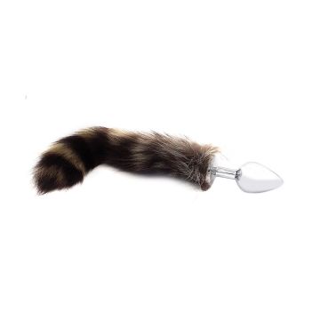 Anal Plug Fox Tail Medium Zilver
