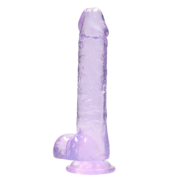 RealRock Crystal Clear Dildo 8 Inch Paars