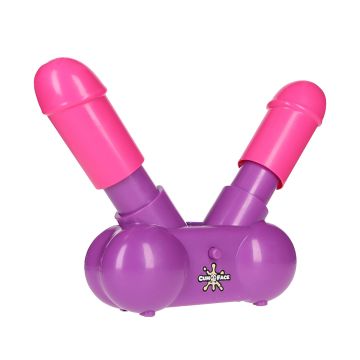 Cum Face Duel Pump Action Penis Game Paars