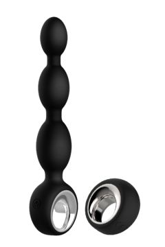 Midnight Magic Dione Remote Vibrating Anal Beads Zwart