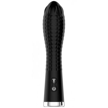 Midnight Magic Diamond Thruster Vibrator Zwart